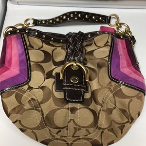 Coach hobo bag-cloth & suede